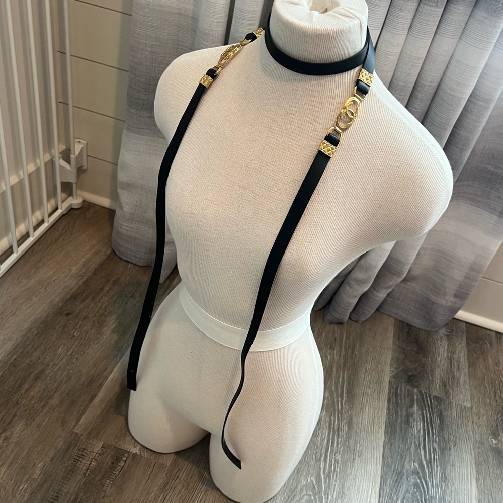 NWOT Chanel leather wrap belt / necklace